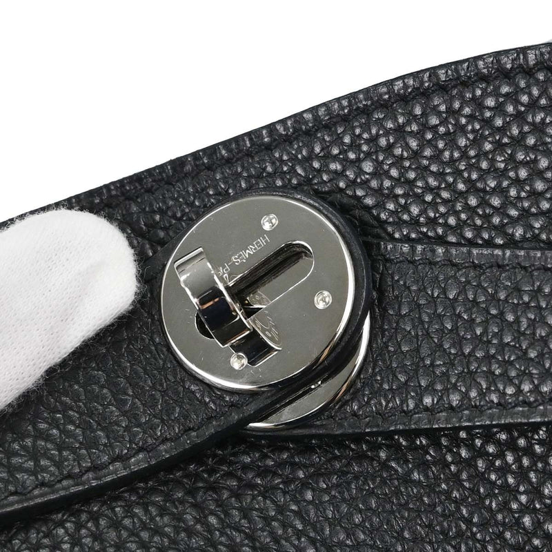 Hermes Lindy Clemence Black Leather Bag