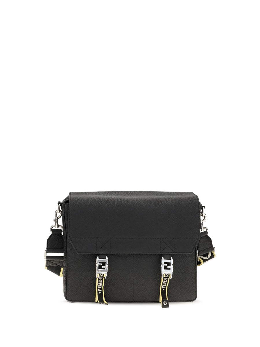 Fendi Roma Crossbody Bag — Black Calf Leather Bos Taurus