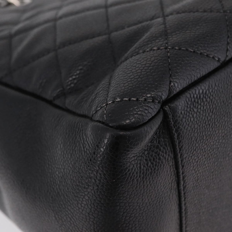 Chanel Grand Shopping Quilted Caviar Black Leather Bag