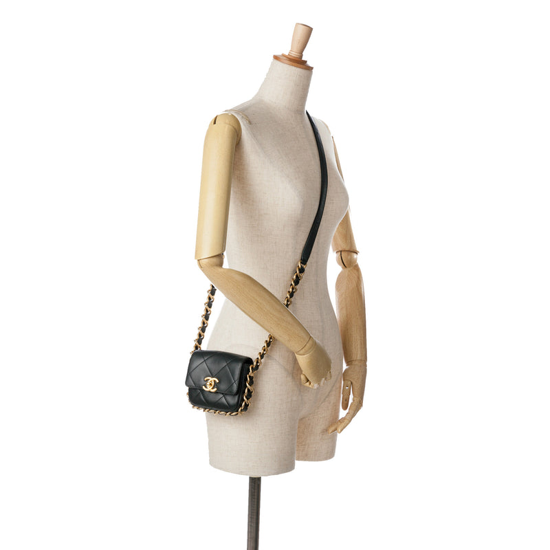 Mini Quilted Calfskin Framing Chain Flap - Image 8
