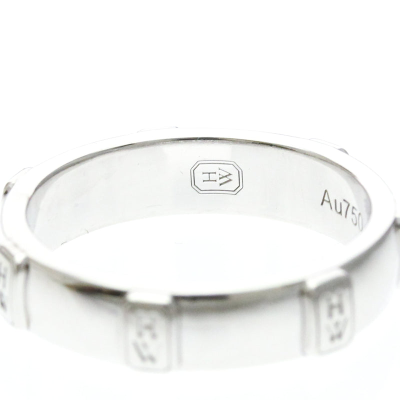Harry Winston Hw Logo Band 18k White Gold With Diamond Silver White_gold Bijoux