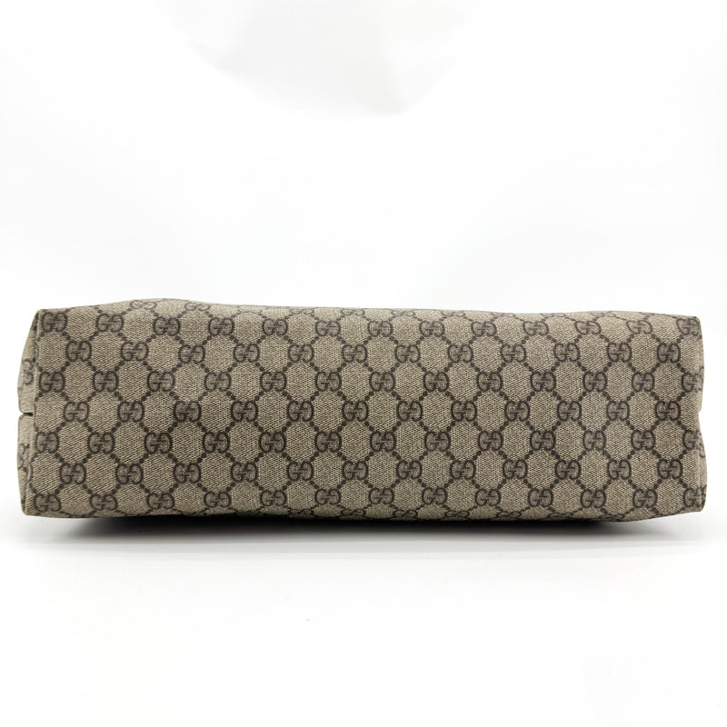 Gucci Plus Gg Coated Canvas With Leather Brown Bag