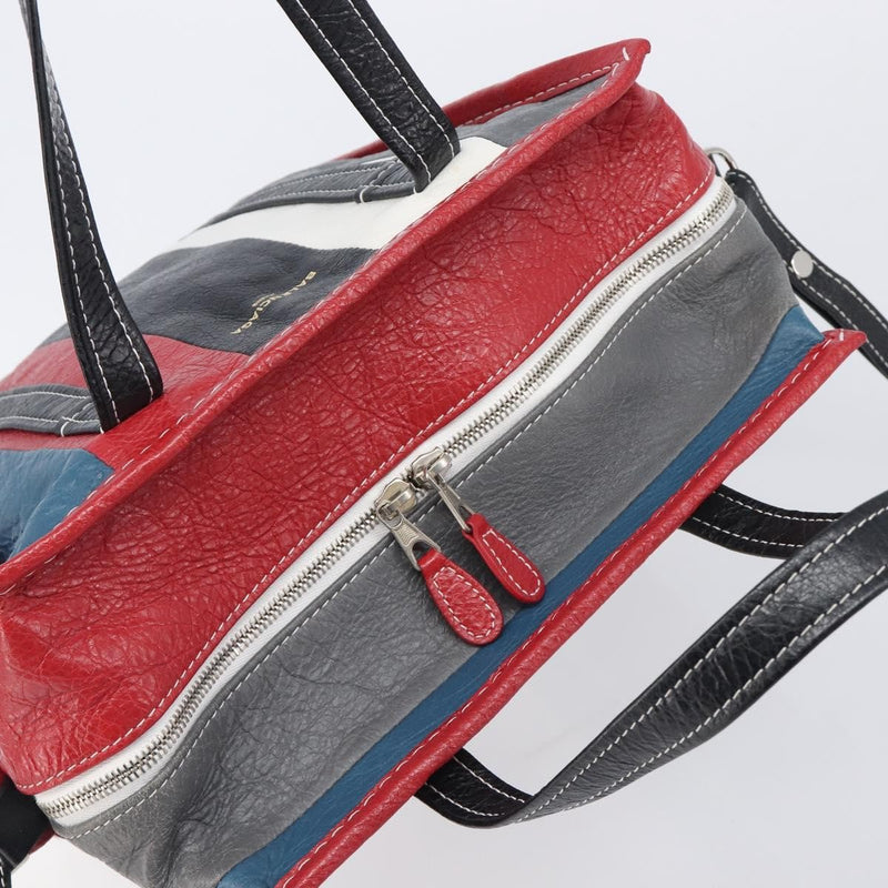 Balenciaga Bazar Striped Leather Multicolour Bag