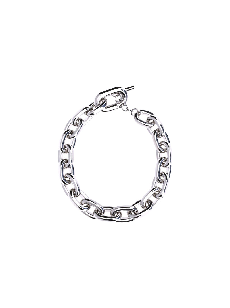 Rabanne Xl Link Necklace — Silver Alluminio; Brass Necklaces