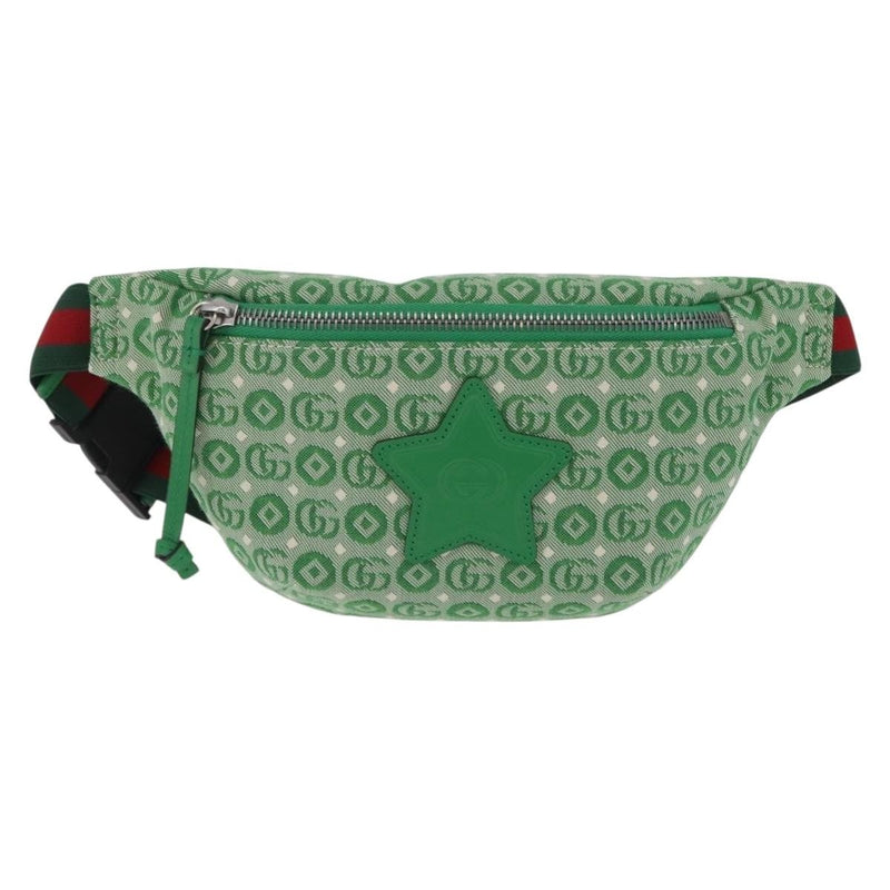 Gucci Childrens Belt Gg Canvas Green Bag