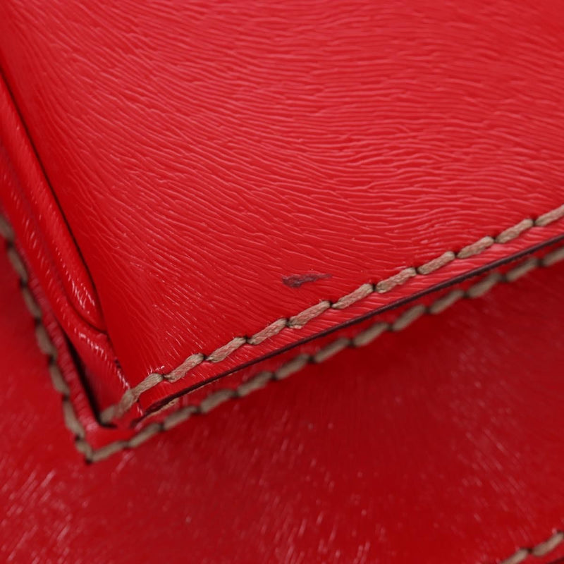 Fendi Secret Code F3 Convertible Satchel Textured Leather Red