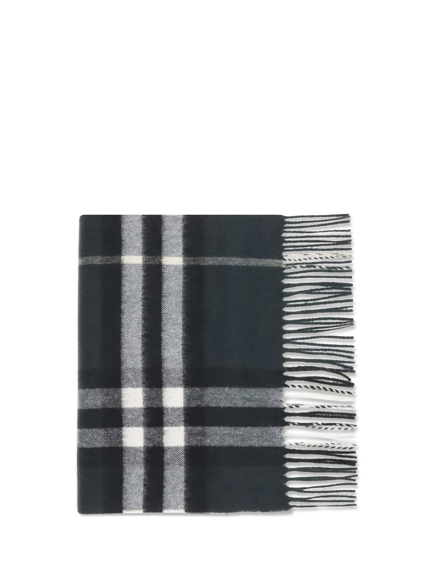 Burberry Cashmere Check Scarf — Black Kashmir/capra Hircus Scarfs