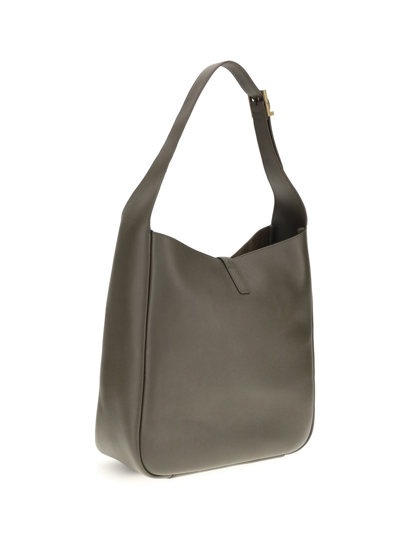 Saint Laurent Le 5 À 7 Shoulder Bag — Gray Calf Leather Bos Taurus