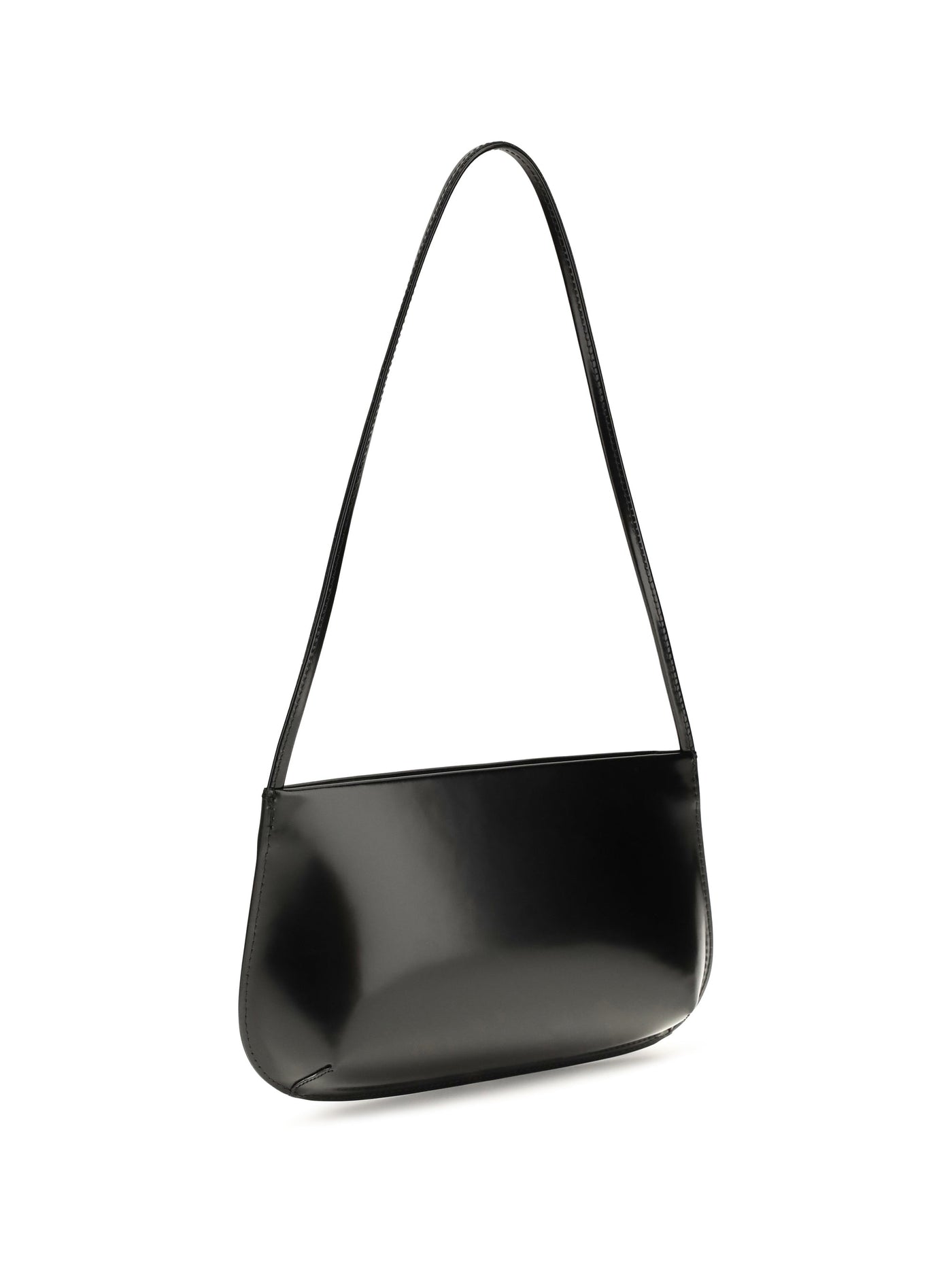 Fane Bra Shoulder Bag — Black Calf Leather