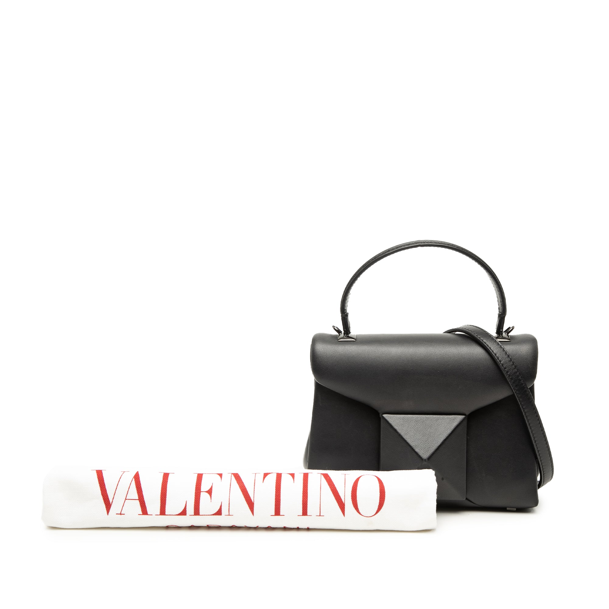 Mini Leather One Stud Top Handle Bag - Image 7