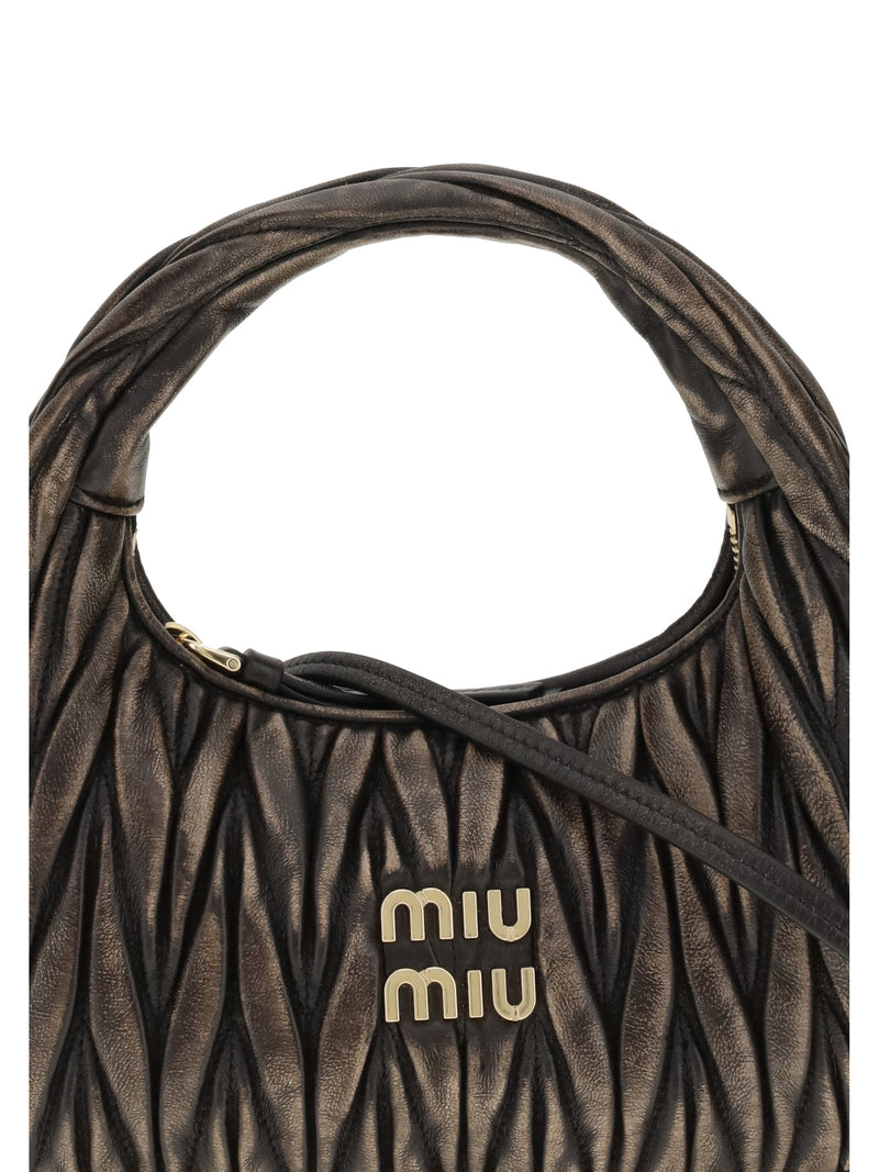 Miu Miu Wander Shoulder Bag — Brown Lamb Leather