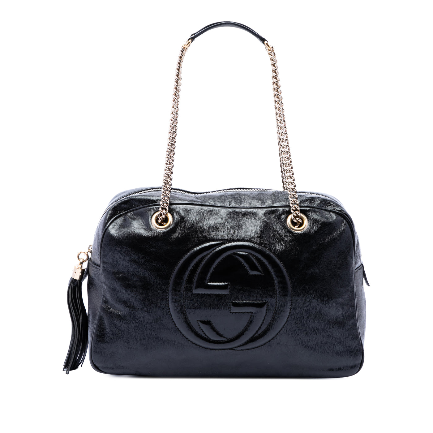 Patent Soho Chain Shoulder Bag - Image 1