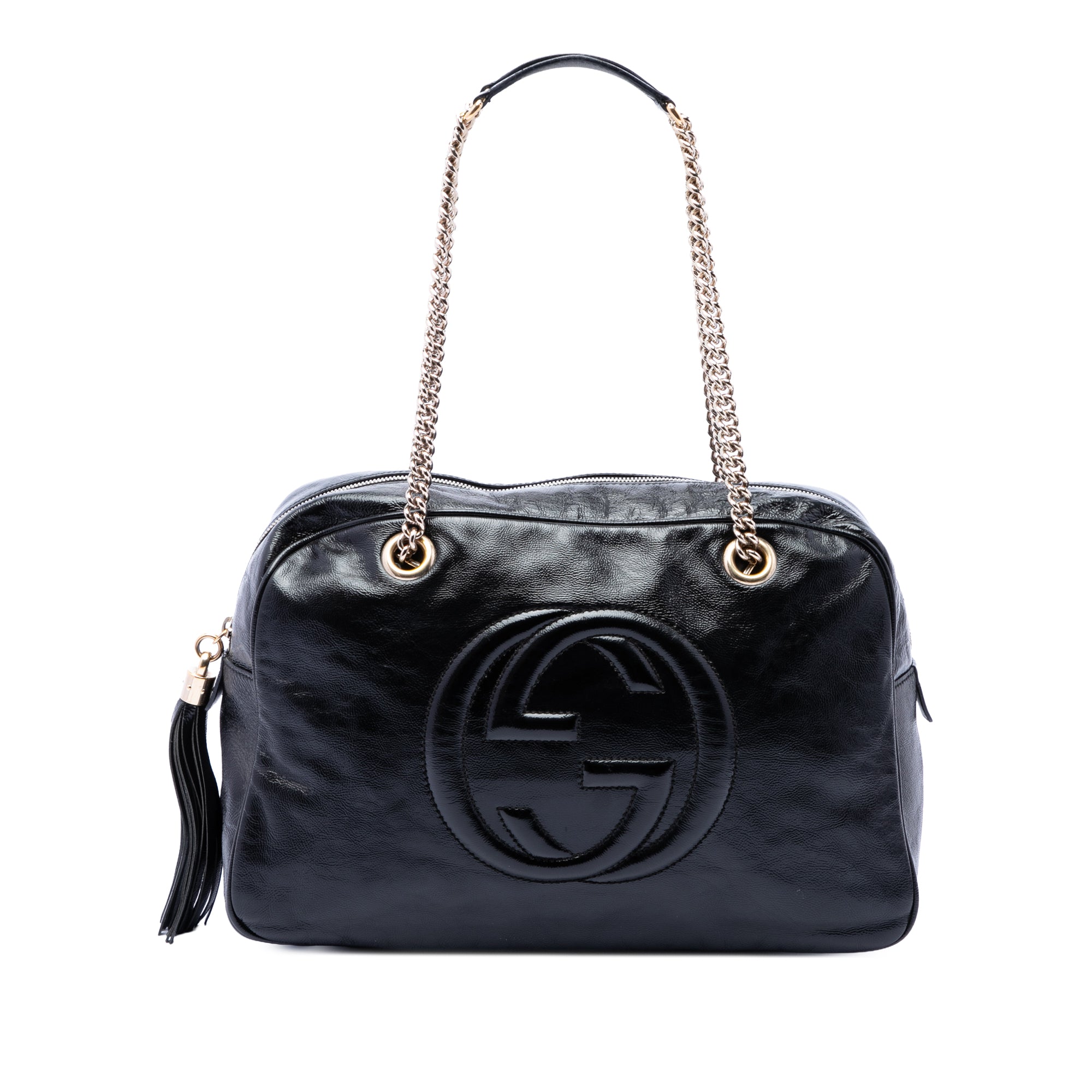 Patent Soho Chain Shoulder Bag - Image 1