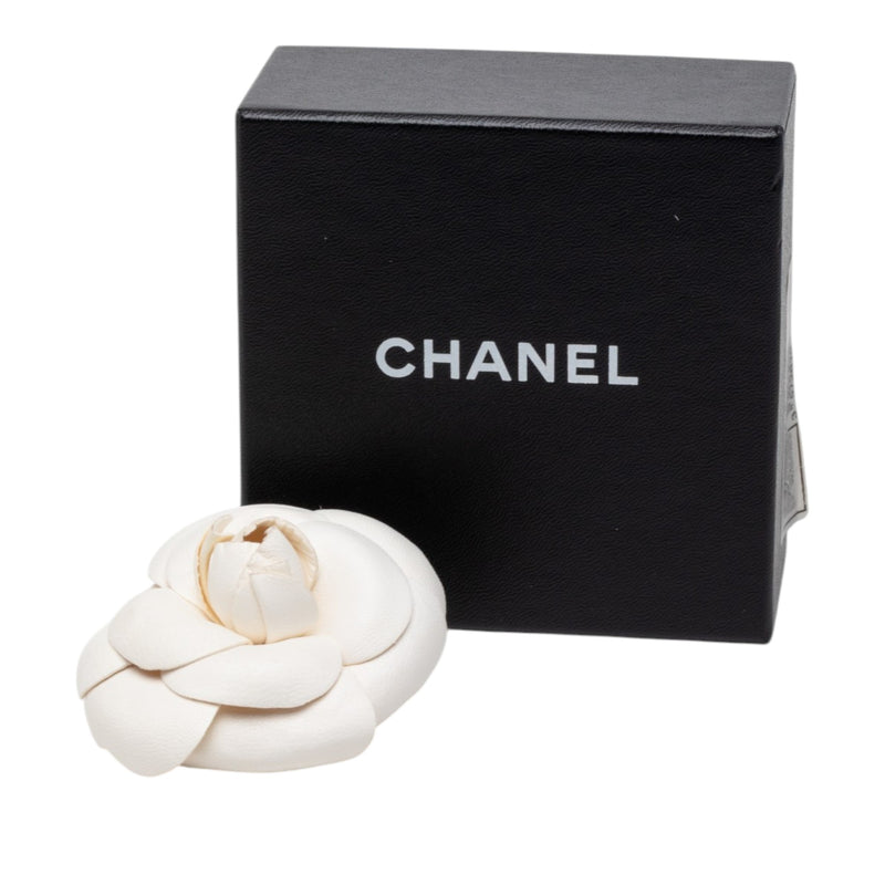 Leather Camellia Brooch - Image 4