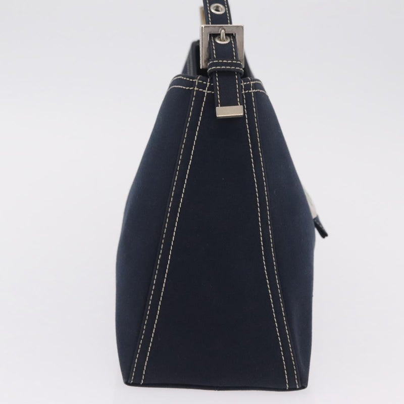 Fendi Baguette Canvas Navy Bag