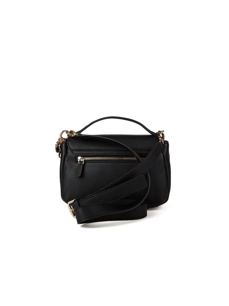 Guess Evie Top Handle Bag — Black Polyurethane