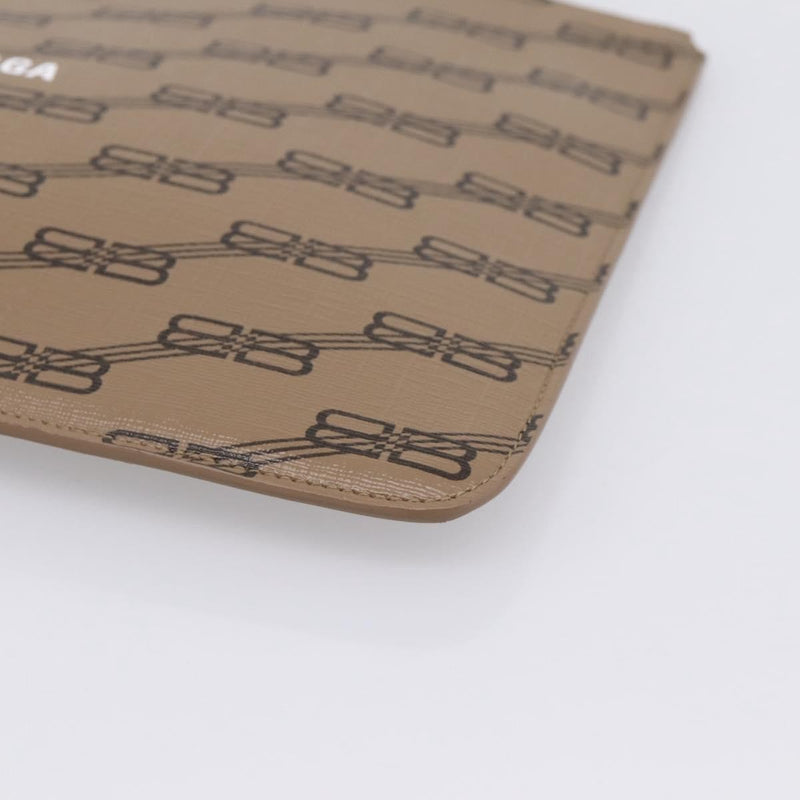Balenciaga Signature Pouch Monogram Pvc Leather Beige