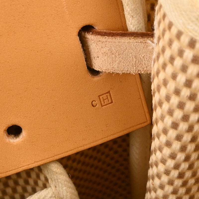 Hermes Herbag Cabas Toile And Leather Beige Canvas Bag