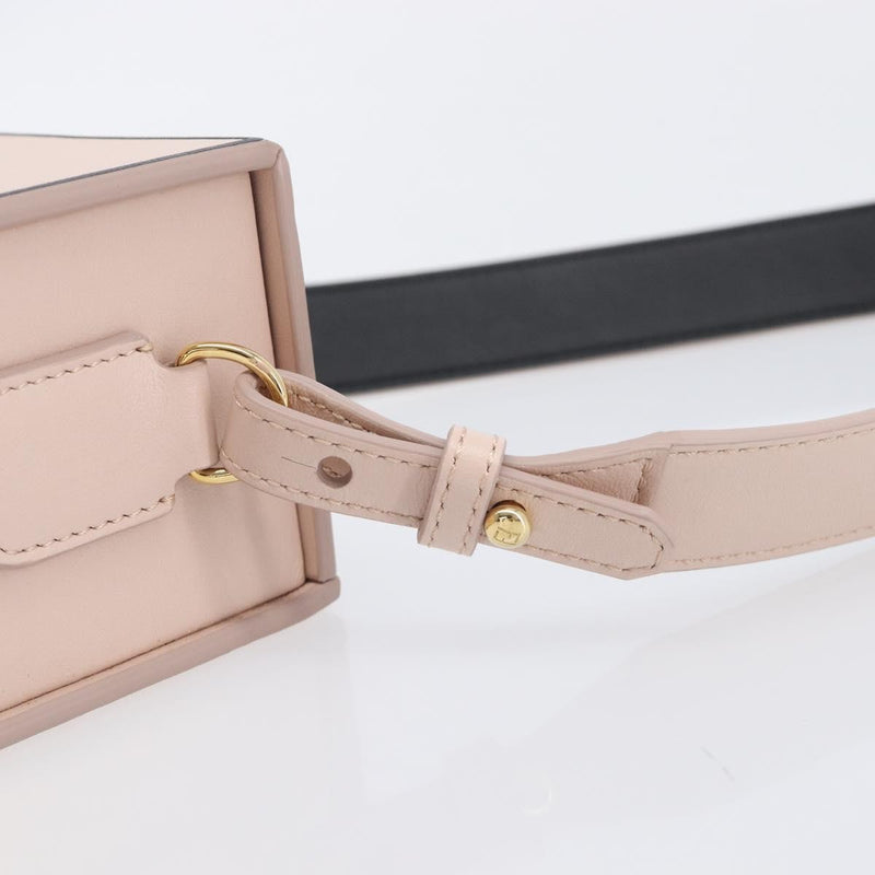 Fendi Logo Vertical Box Leather Pink Bag
