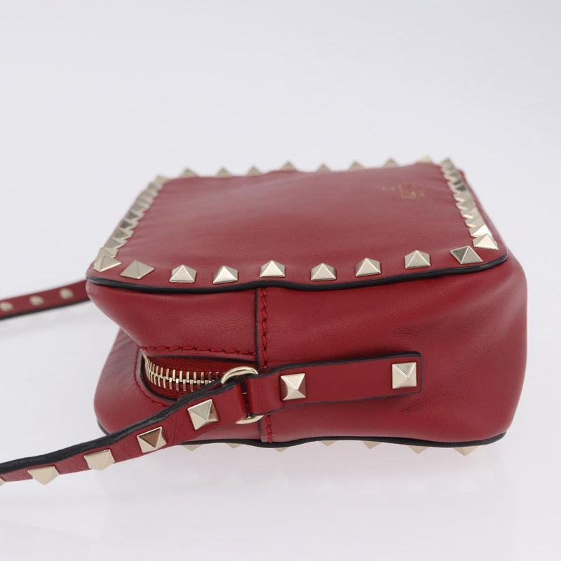 Valentino Garavani Rockstud Camera Leather Red Bag