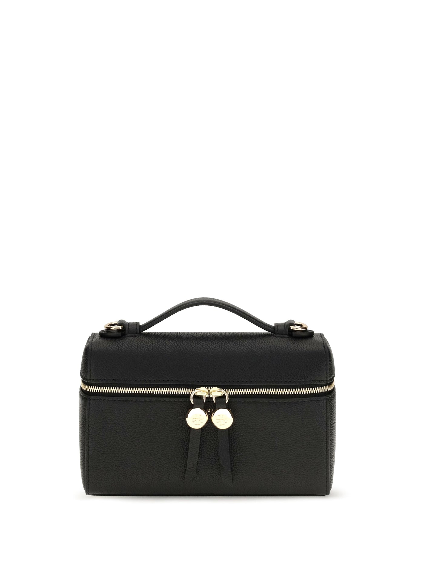 Tory Burch Romy Slim Top Handle Bag — Black Calf Leather Bos Taurus