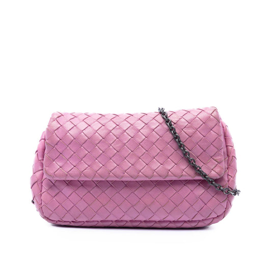 Mini Nappa Intrecciato Expandable Chain Flap Crossbody - Image 1
