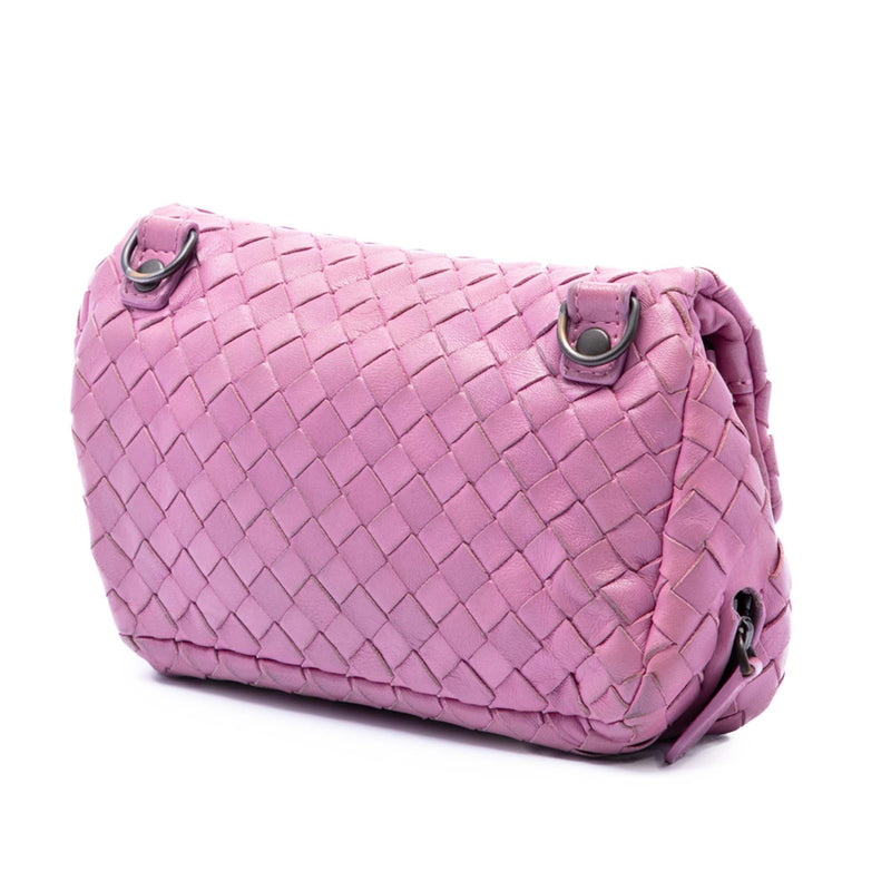 Mini Nappa Intrecciato Expandable Chain Flap Crossbody - Image 2