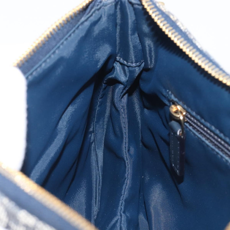 Christian Dior Saddle Messenger Oblique Canvas Navy