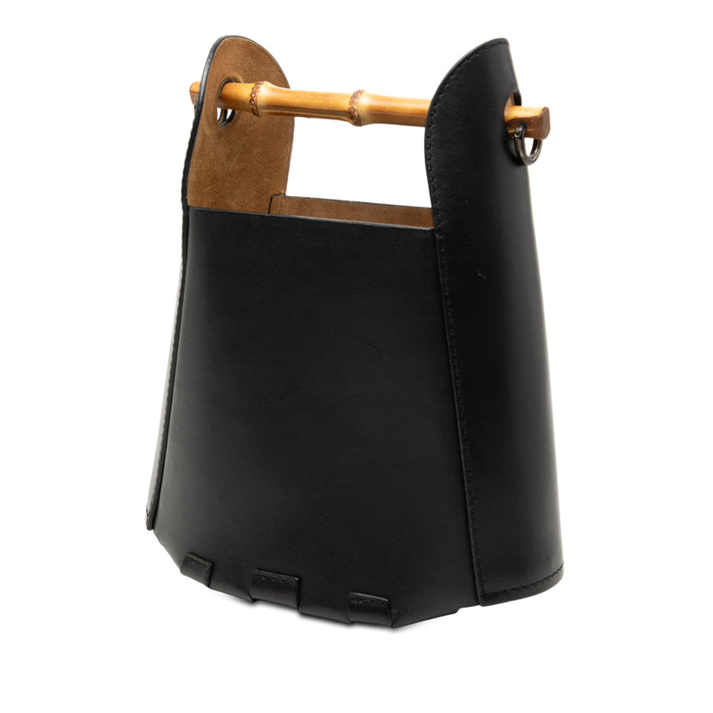 Calfskin Bamboo Bucket Bag - Image 2