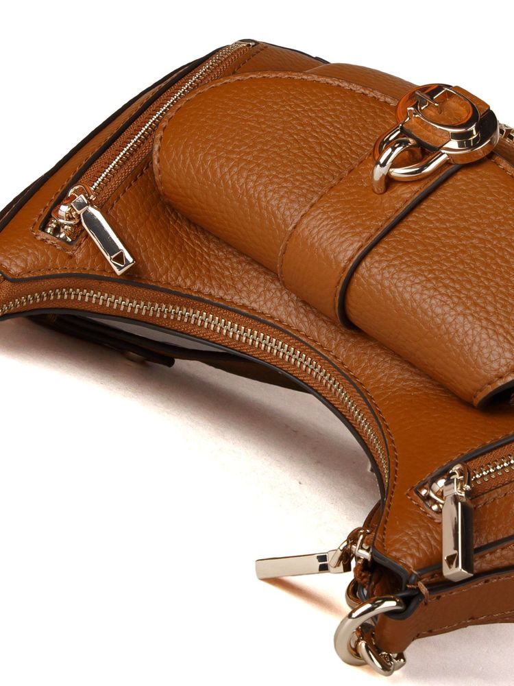 Guess Jessa Shoulder Bag — Caramel Polyurethane