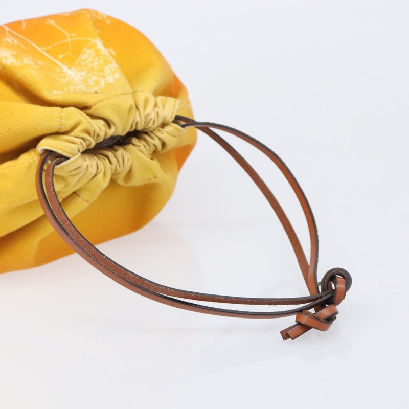 Loewe Paula Drawstring Printed Canvas Orange Bag