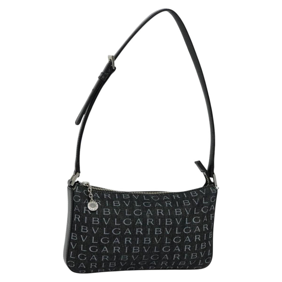 Bvlgari Logomania Canvas Black Bag