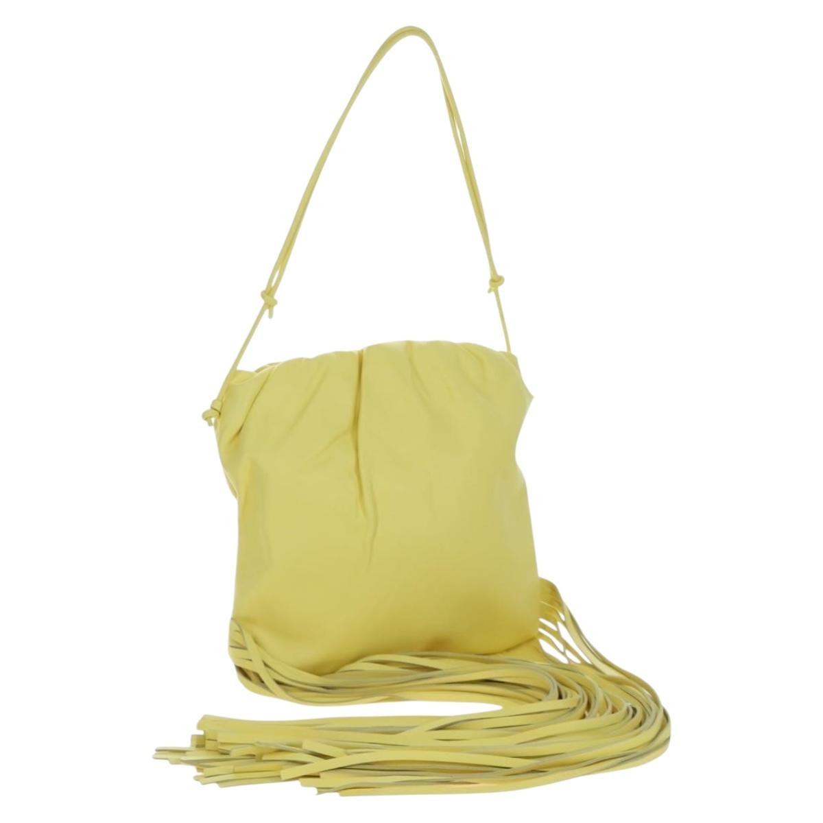 Bottega Veneta The Fringe Leather Yellow Bag