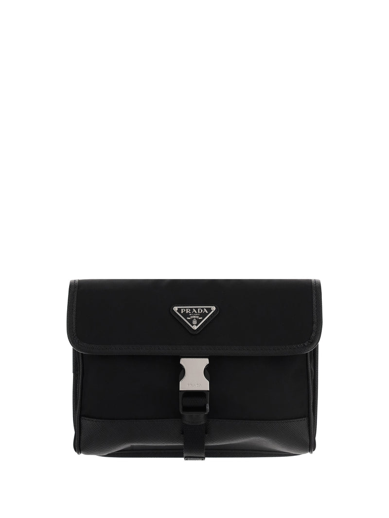 Prada Re-Nylon Card Case — Black Recycled Polyamide Cases