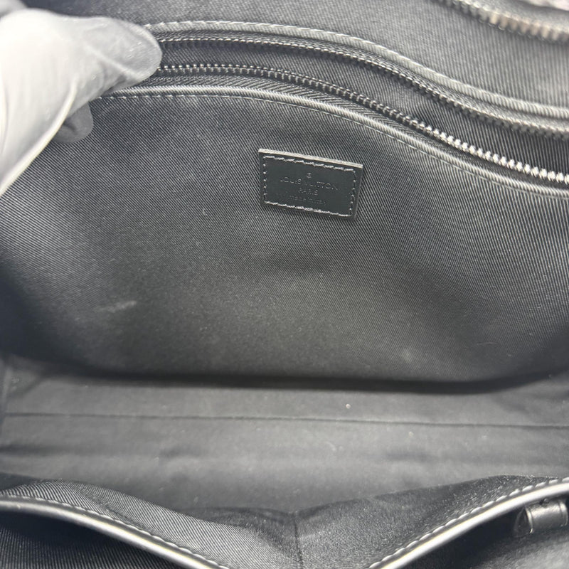 Louis Vuitton Sac Plat Zipper Monogram Eclipse Canvas Black Bag