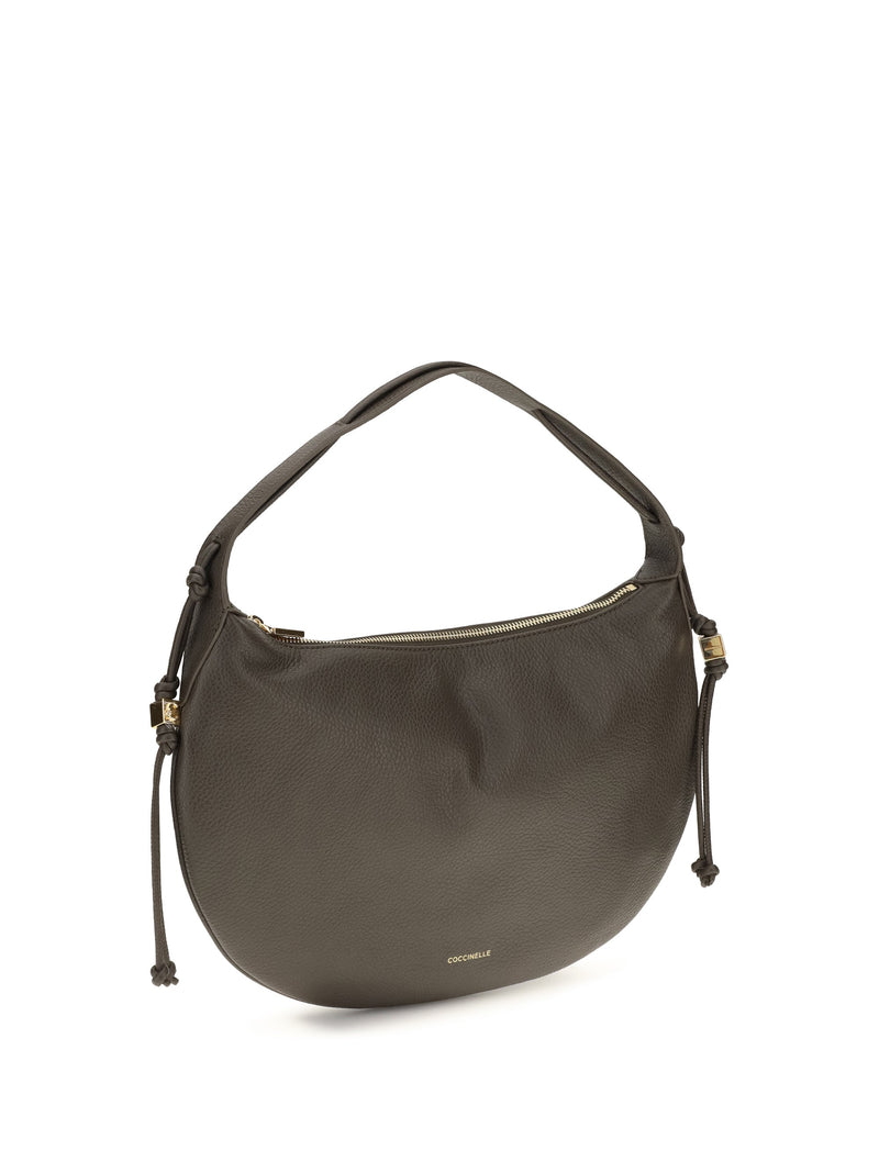 Coccinelle Shoulder Bag Taupe Calf Leather (bos Taurus)