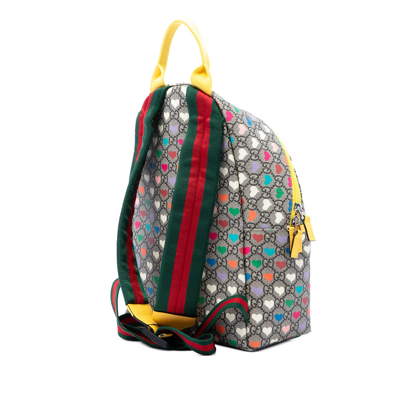 Kids GG Supreme Web Hearts Backpack - Image 2