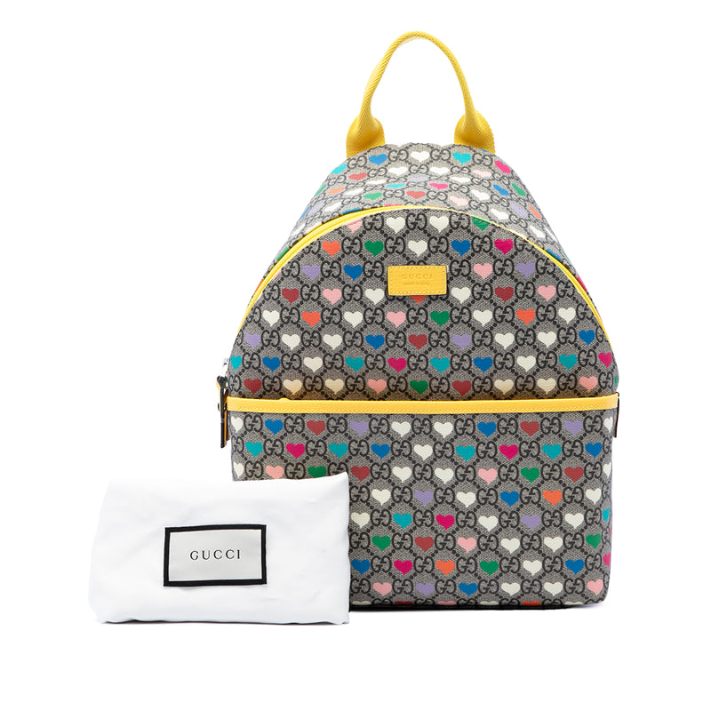 Kids GG Supreme Web Hearts Backpack - Image 7