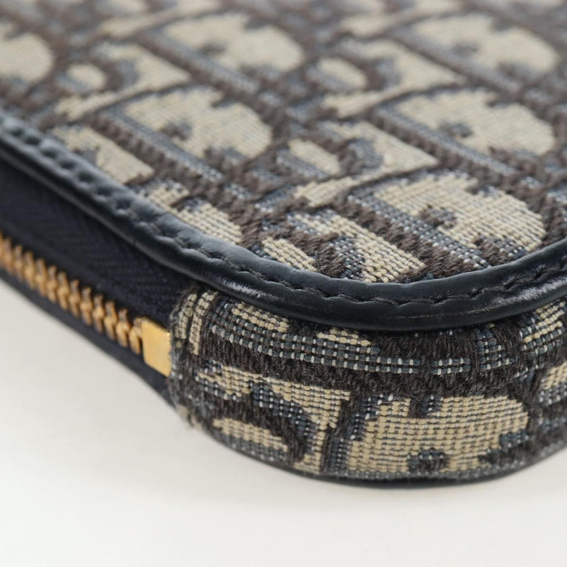 Christian Dior 30 Montaigne Phone Holder On Chain Oblique Canvas Navy Bag