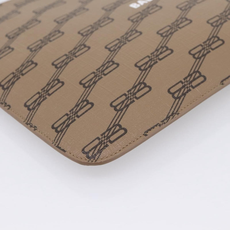 Balenciaga Signature Pouch Monogram Pvc Leather Beige