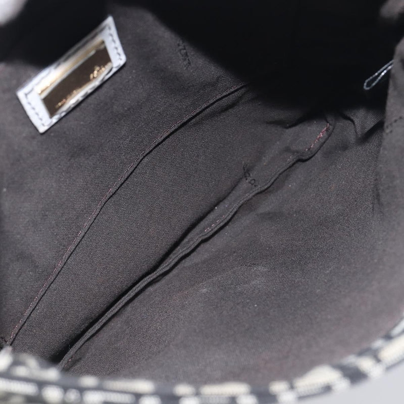 Fendi Vintage Flap Zucchino Canvas Black Bag