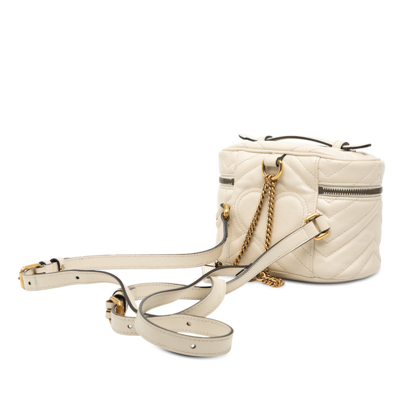 Mini GG Marmont Matelasse Leather Round Backpack - Image 2
