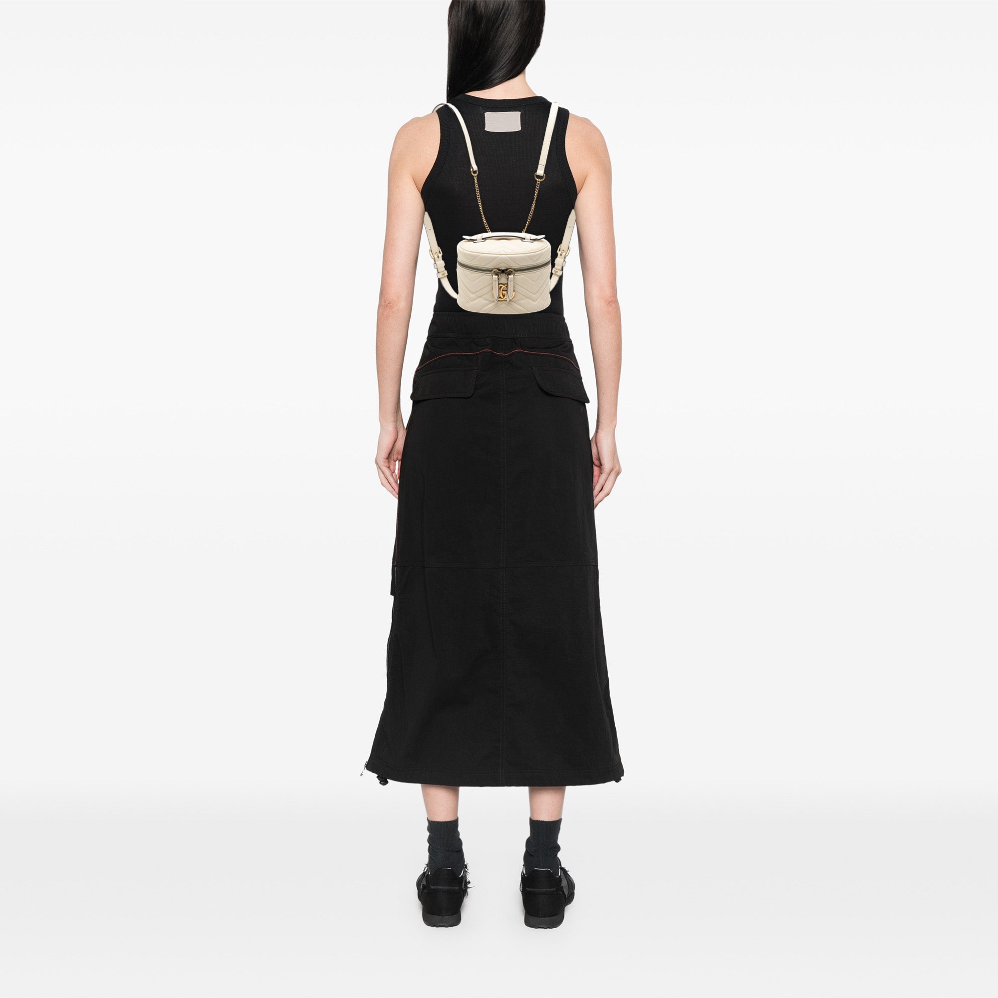 Mini GG Marmont Matelasse Leather Round Backpack - Image 7