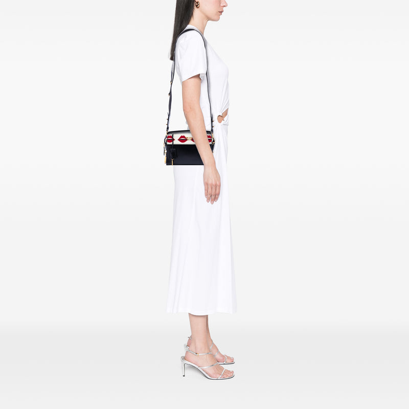 City Calf and Saffiano Lip Print Esplanade Crossbody - Image 6