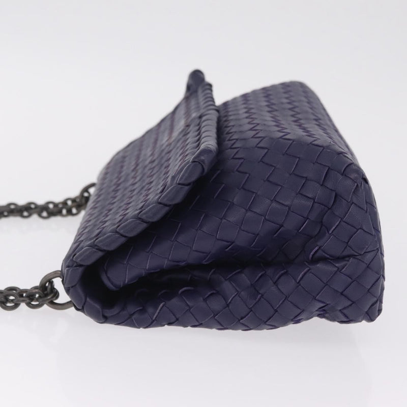 Bottega Veneta Olimpia Intrecciato Nappa Purple Leather Bag