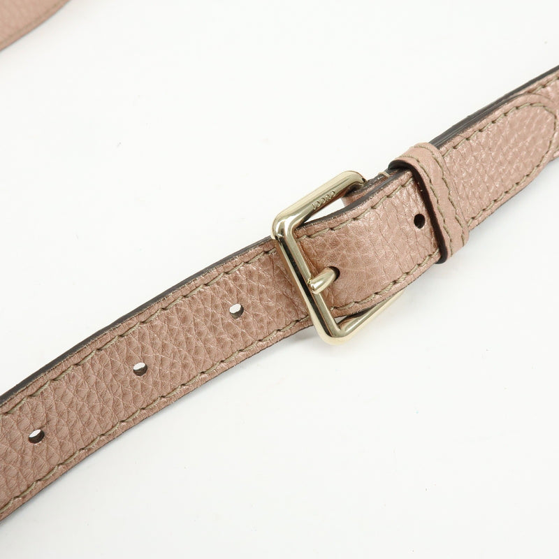 Gucci Bella Convertible Top Handle Leather Pink Bag