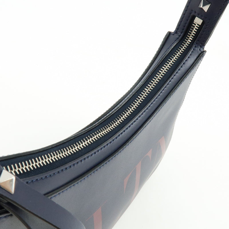 Valentino Garavani Vltn Hobo Printed Leather Navy