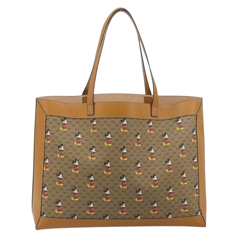 Gucci Disney Mickey Mouse Soft Open Printed Mini Gg Coated Canvas Beige Bag