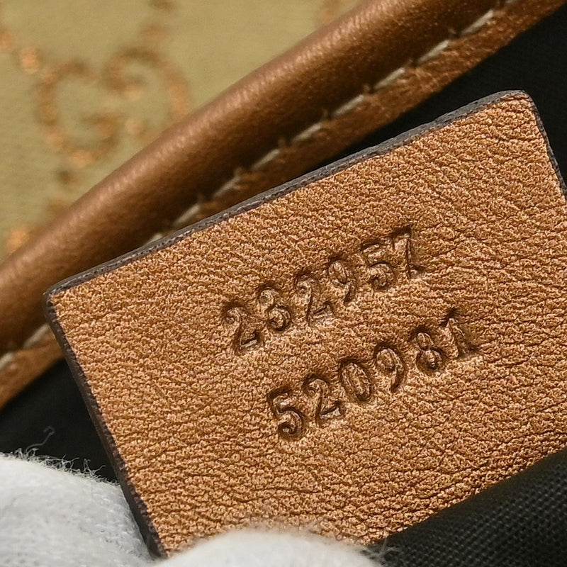 Gucci Twins Gg Canvas With Leather Beige Bag