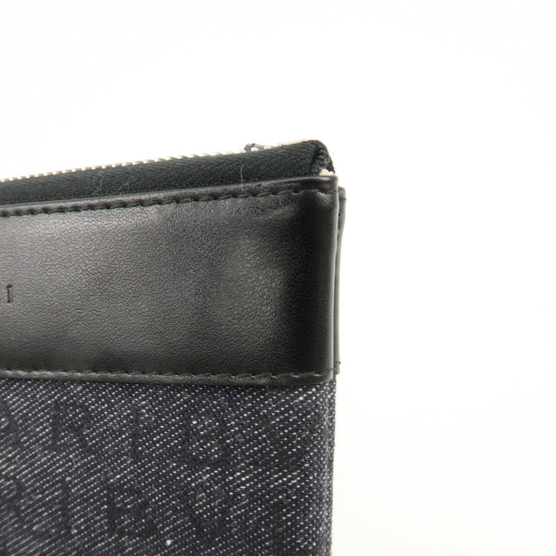 Bvlgari Logomania Canvas With Leather Black Denim_jeans Bag